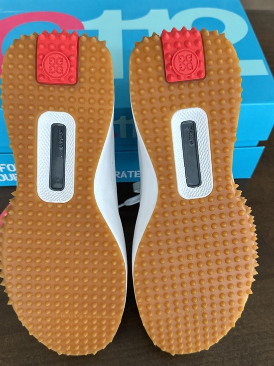 G/Fore Womens Leather Kiltie G.112 Golf Shoes Sneakers White Snow Red Sz 9.5 NEW - Picture 7 of 9